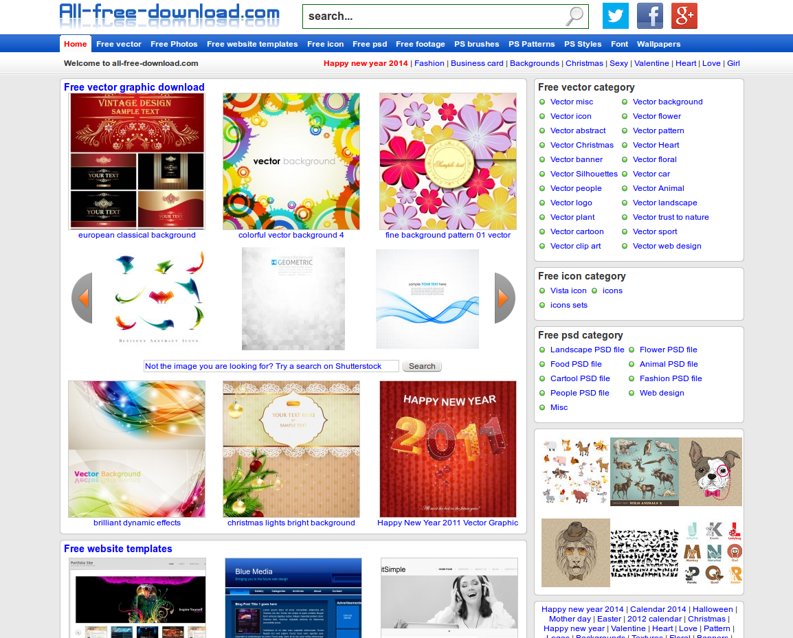 All Free Download, uno de los mayores bancos de recursos para diseñadores