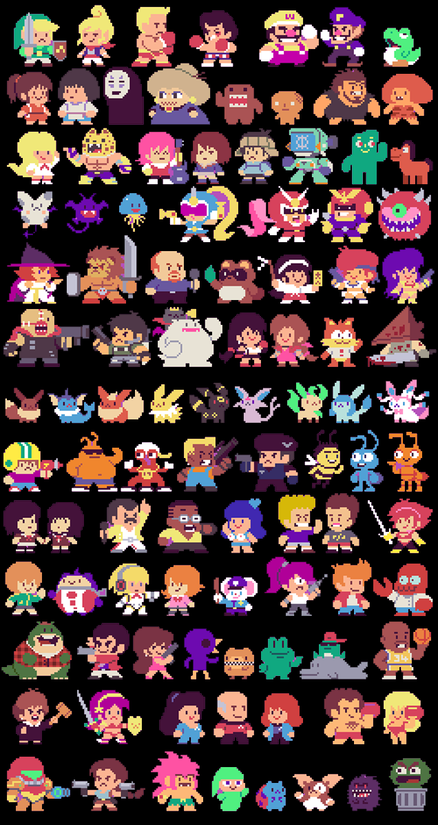 300 personajes de la cultura Pop en su versión 8-bit