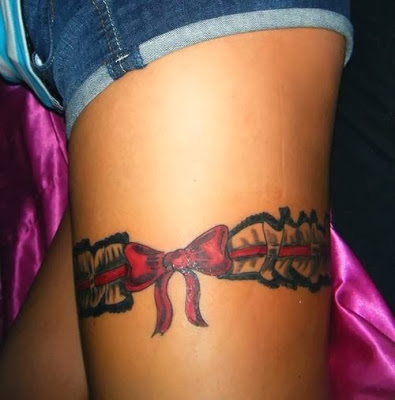 Tatuaje de liga - tatuaje portaliga - Garter tattoo 12