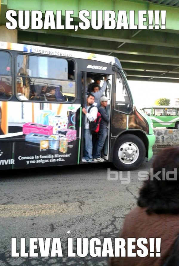Solo en México con el transporte publico