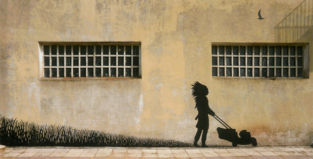 Ilusiones ópticas en el arte urbano de Pejac