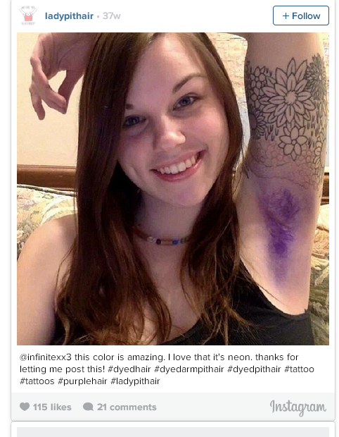 La nueva moda Axilas de colores