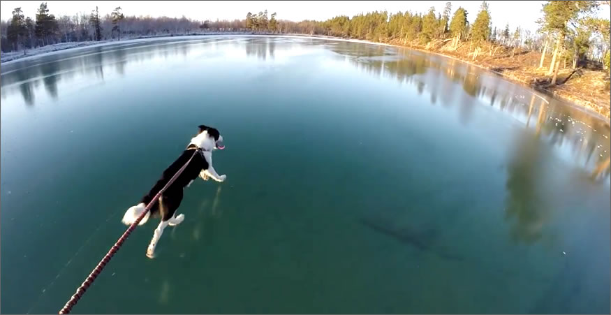 Caminar sobre este lago congelado es como caminar sobre el agua