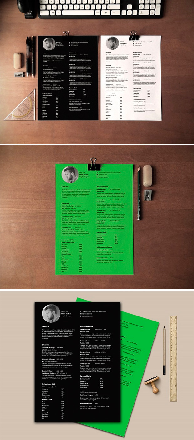 Una sencilla, práctica y minimalista plantilla para preparar nuestro Currículum Vitae