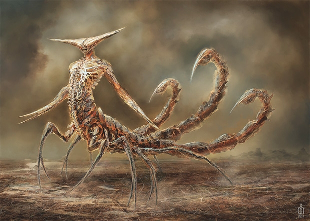 Zodiaco del terror ilustrado de Damon Hellandbrand