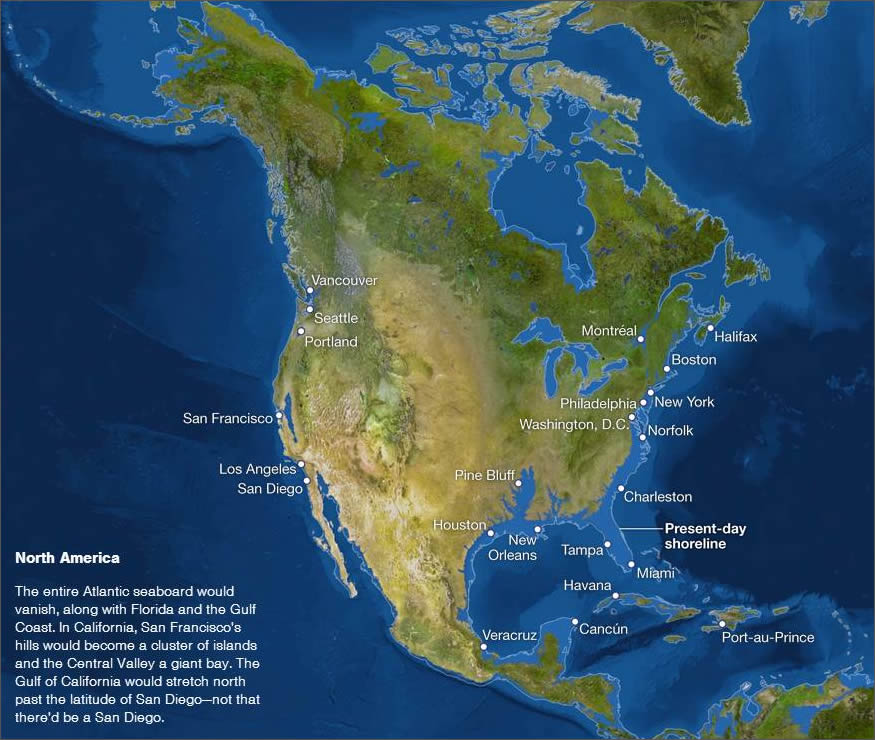 Mira las ciudades que se hundirían si se derriten los polos