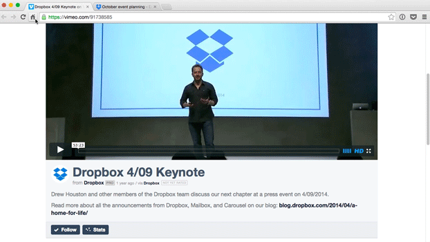 Dropbox permite guardar sitios web arrastrando su URL