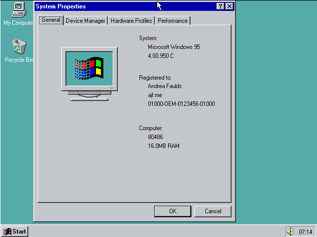 Windows 95 ejecutado en un navegador de forma nativa