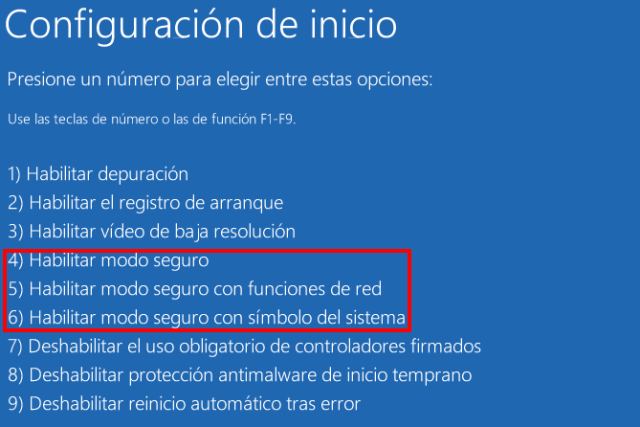 Arrancar Windows 10 en modo seguro