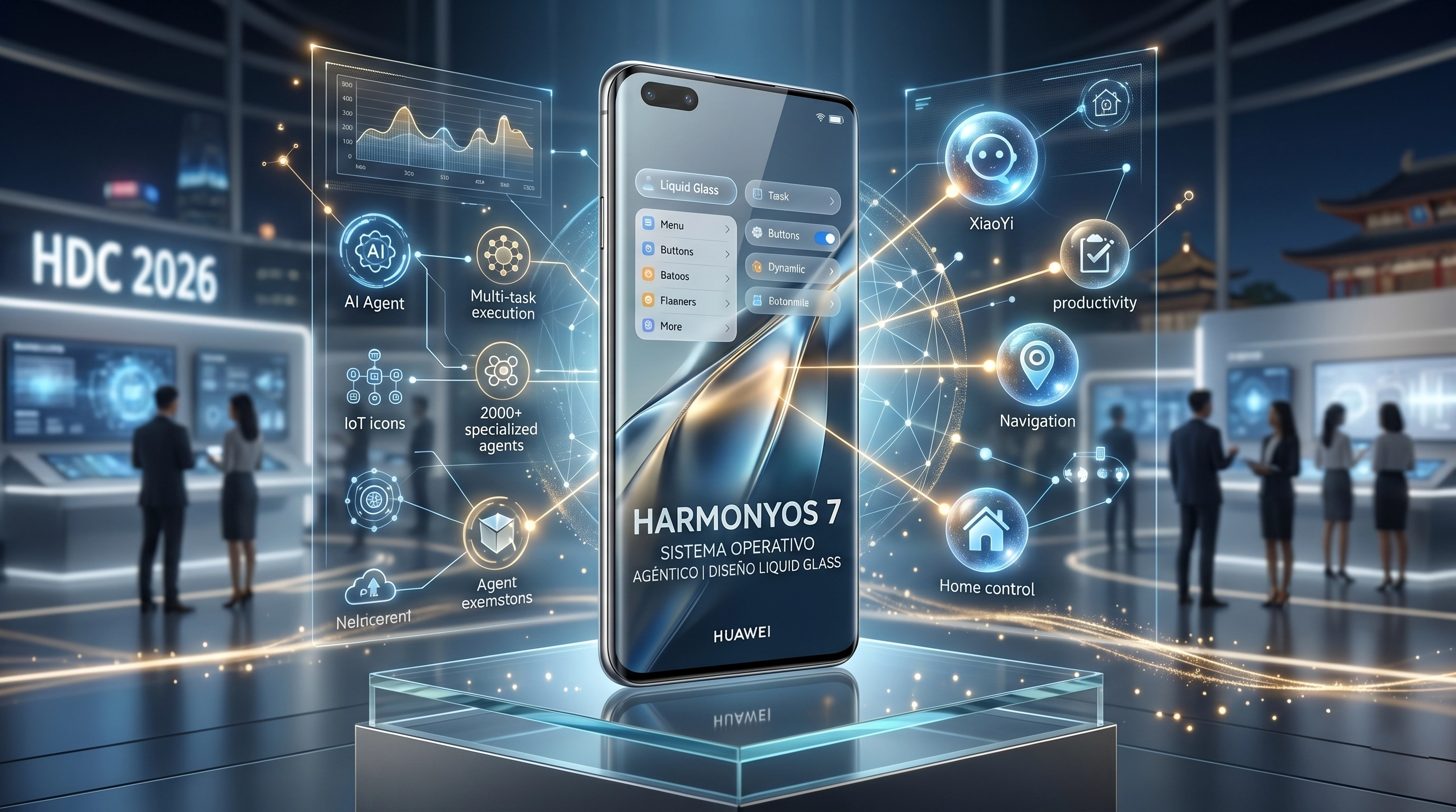 Huawei presenta HarmonyOS 7: Inteligencia Artificial agéntica y un espectacular diseño inspirado en el vidrio